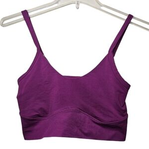 Maidenform Sports Bra Purple Padless Size Medium